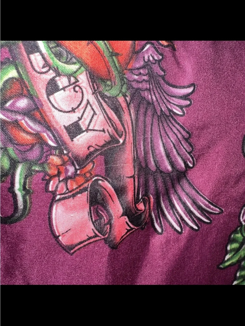 RARE 90s PLAYBOY BED FLAT SHEET FULL SIZE PURPLE WINGED HEARTS FLAMES 2 CASES